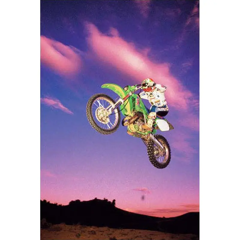 Dirt Bike Racing "Desert Sunset Jump" Motocross Action Poster - Eurographics