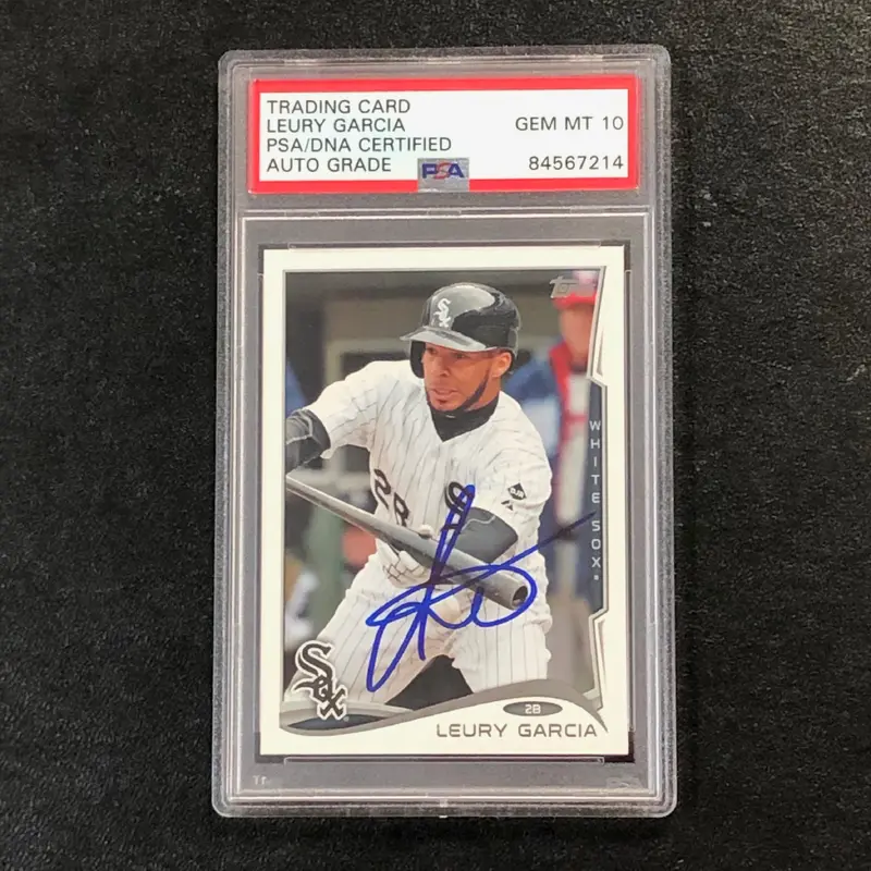 2014 Topps Update #US-37 Leury Garcia Signed Card PSA Slabbed Auto 10 White Sox