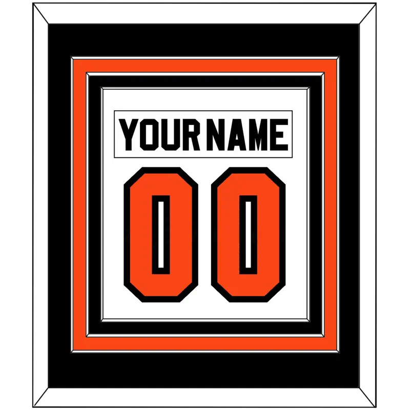 Philadelphia Nameplate & Number (Back) Combined - Road White (2007-2010) - Triple Mat 3