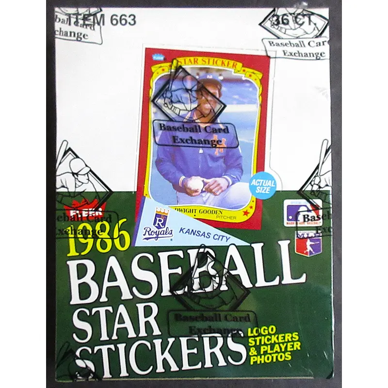 1986 Fleer Baseball Star Stickers Unopened Box (FASC)