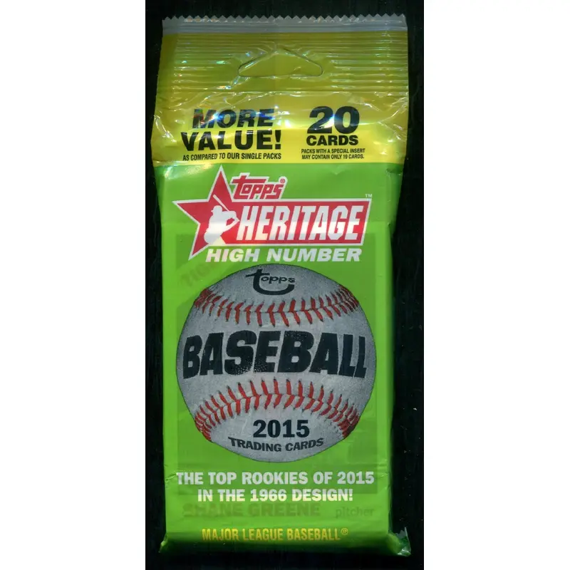 2015 Topps Heritage Baseball Unopened High Number Value Hanger Pack (20)