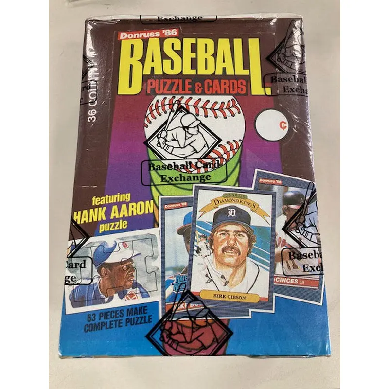 1986 Donruss Baseball Wax Box BBCE Wrapped FASC