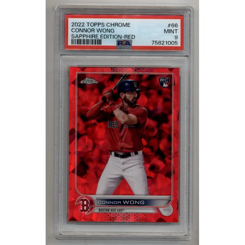 Connor Wong 2022 Topps Chrome #66 Sapphire Edition Red 2/5 PSA 9 Mint
