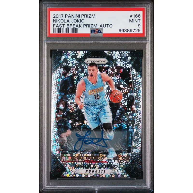 Nikola Jokic 2017 Panini Prizm Fast Break Auto PSA 9 Mint