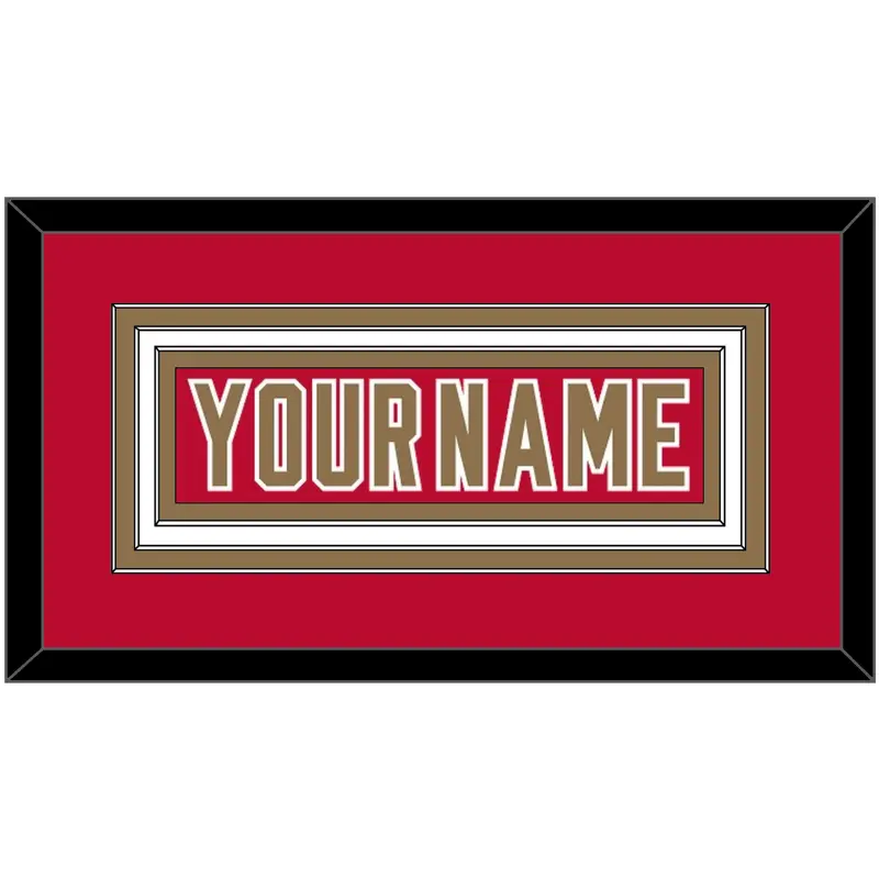 Denver Nameplate - Road Crimson - Triple Mat 1