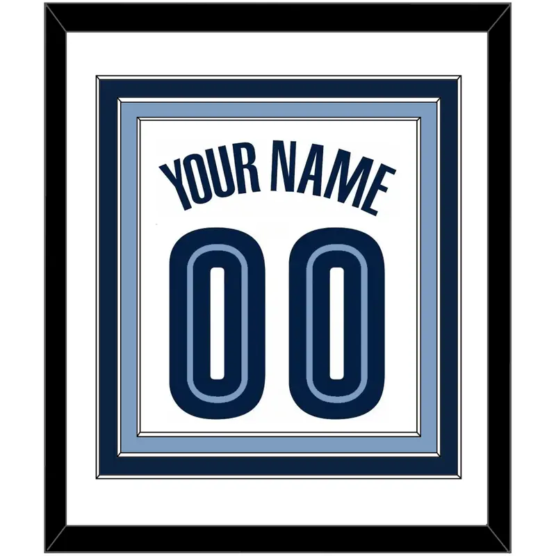 Memphis Name & Number - Home White (2004-2010) - Triple Mat 1