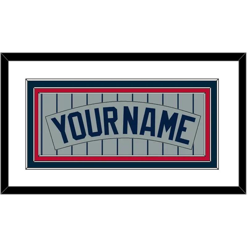 Minnesota Nameplate - Road Gray Pinstripes (1987-2009) - Triple Mat 1