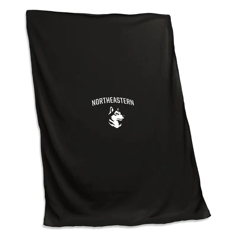 Northeastern U Sweatshirt Black Blanket (Screened)