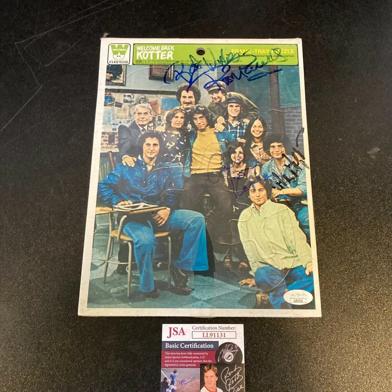 Robert Hegyes Gabe Kaplan Ron Palillo Signed Welcome Back Kotter Vintage Toy JSA