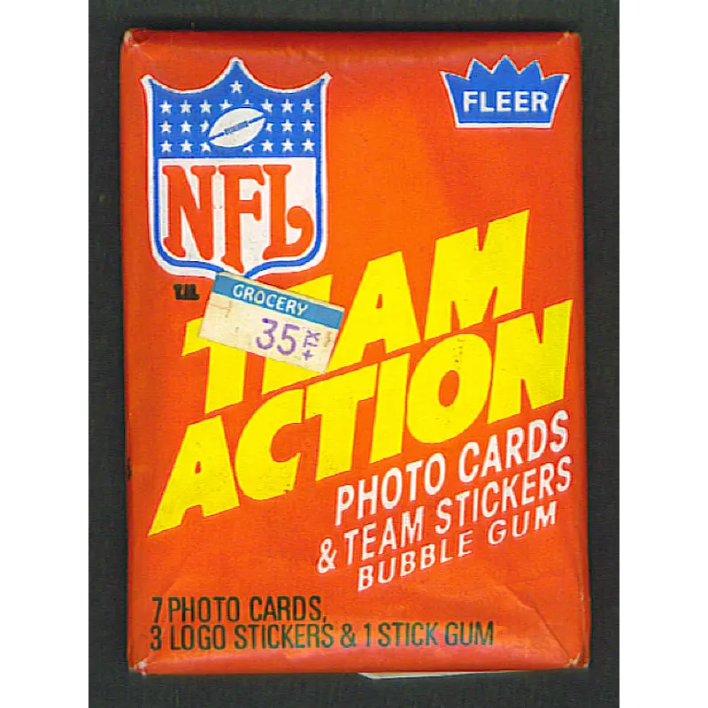 1983 Fleer In-Action Football Unopened Wax Pack