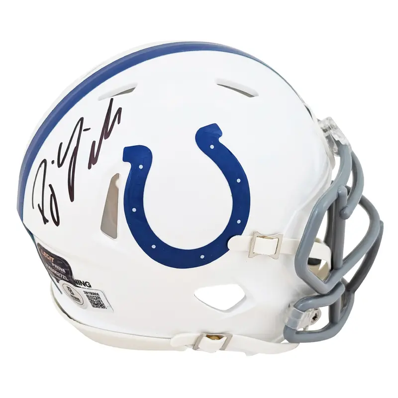 Colts D.J. Giddens Authentic Signed Speed Mini Helmet Autographed BAS Witnessed