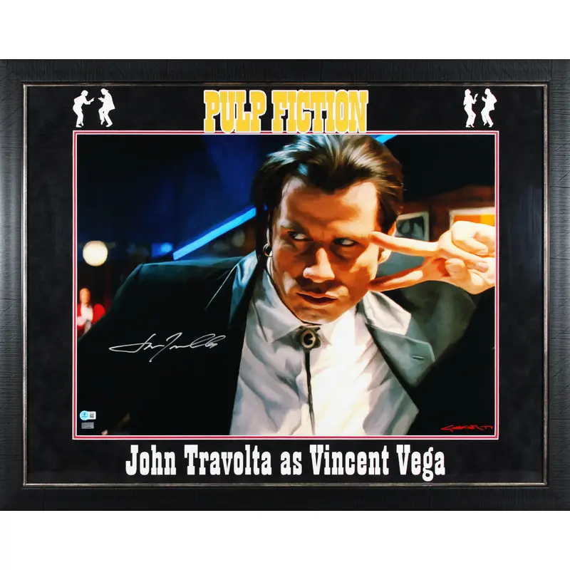 John Travolta Pulp Fiction Signed & Framed 20x30 Gabriel Toro Photo BAS #BR29318