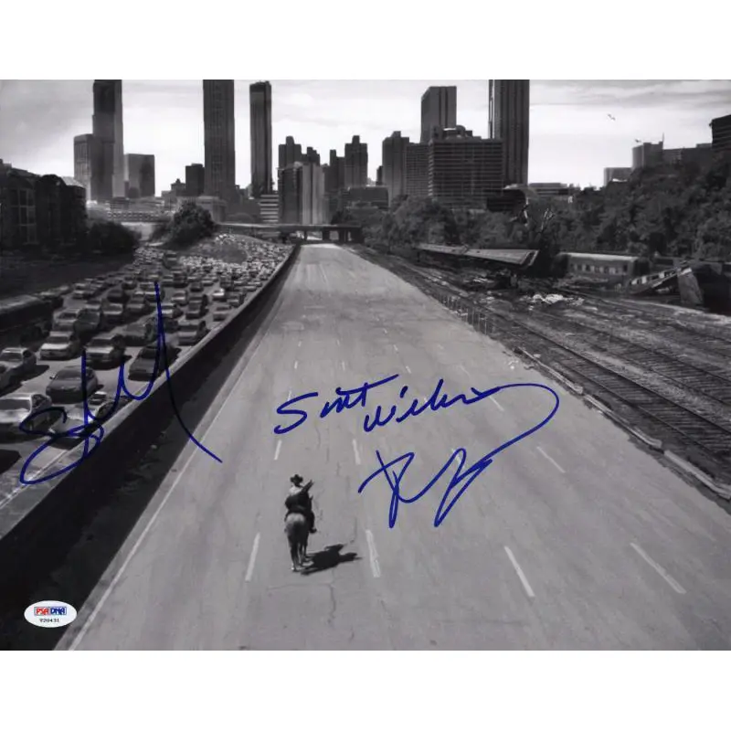 The Walking Dead (3) Kirkman, Nicotero & Wilson Signed 11X14 Photo PSA #V20431