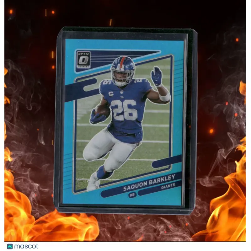 2021 Donruss Optic Saquon Barkley Aqua Holo Prizm 207/299 #16