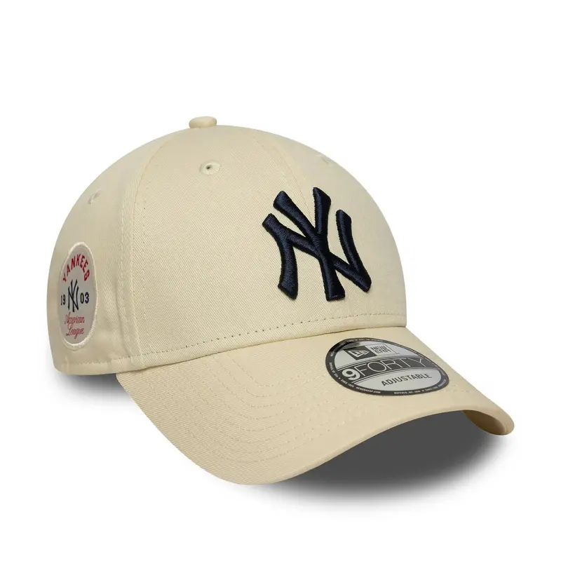 New York Yankees MLB Side Patch Cream 9FORTY Adjustable Cap