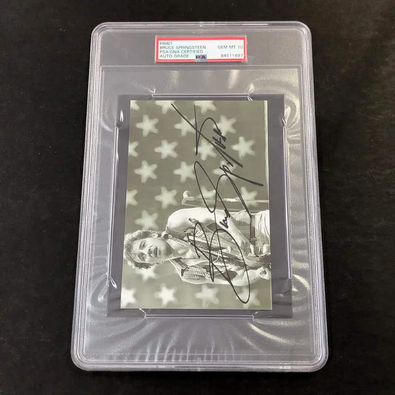 Bruce Springsteen Signed Photo PSA/DNA Encapsulated Autographed Slabbed Gem Mint 10