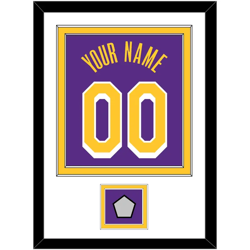 Los Angeles Name & Number With Champions Patch - Purple Statement - Double Mat 1