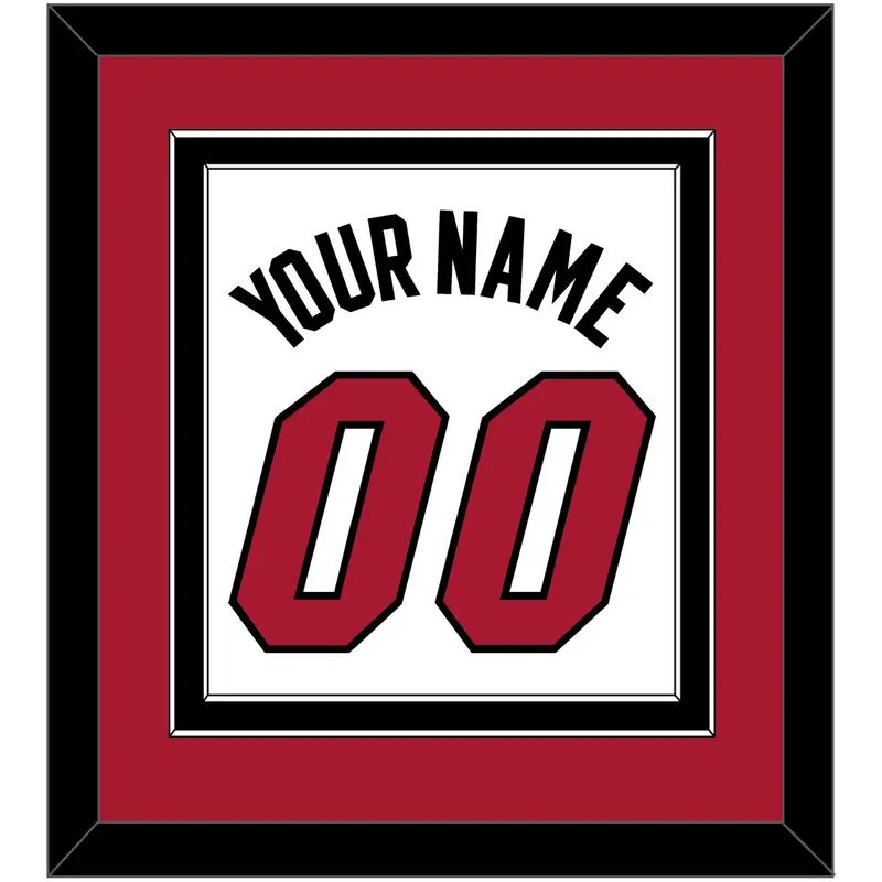 Miami Name & Number - Home White (1999-2008) - Double Mat 2