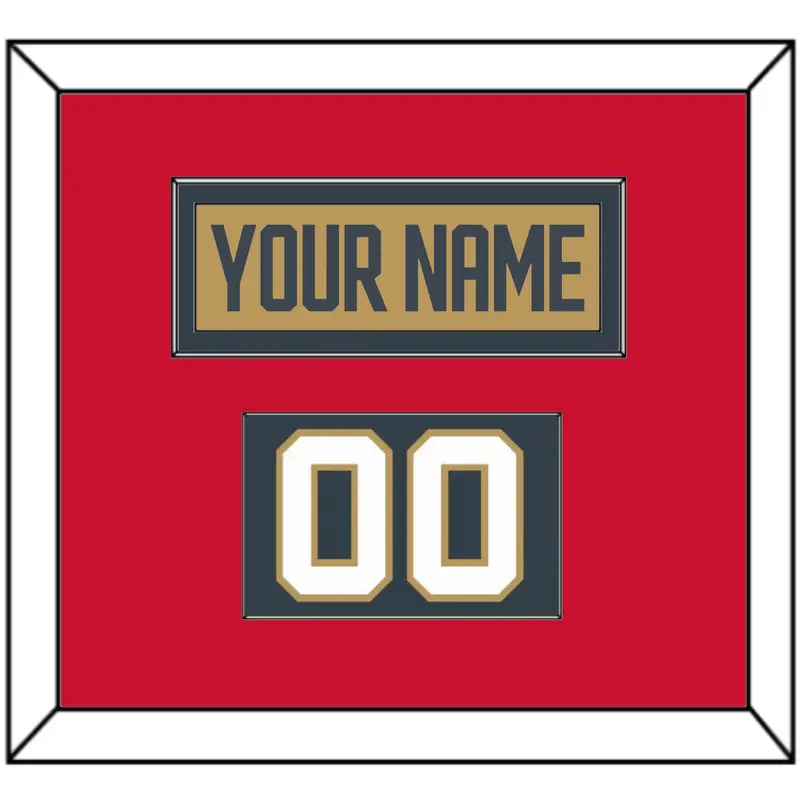 Vegas Nameplate & Number (Shoulder) - Alternate Gold - Single Mat 3