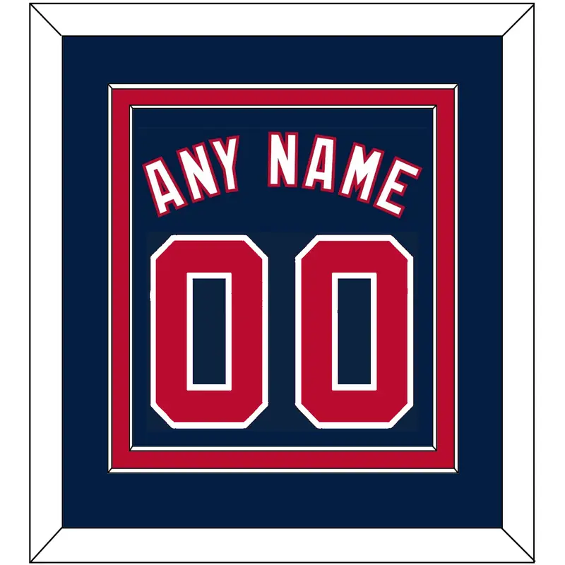 Washington Name & Number - Alternate Blue - Double Mat 2