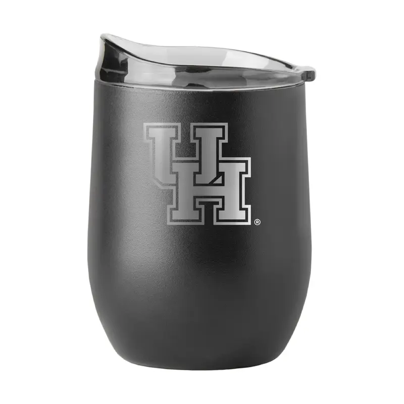 Houston GunMetal 16oz Black Powder Curved Beverage