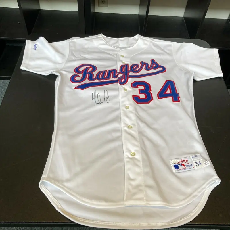 Nolan Ryan Signed Authentic Game Issued 1991 Texas Rangers Jersey With JSA COA