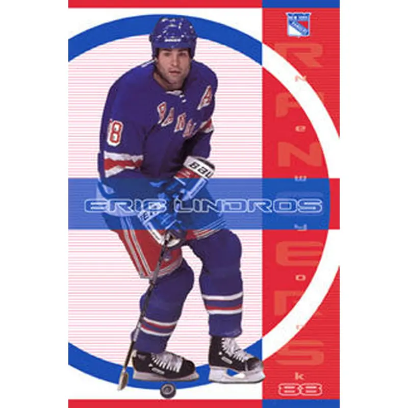 Eric Lindros "Rangers Action" New York Rangers Poster - Costacos 2001
