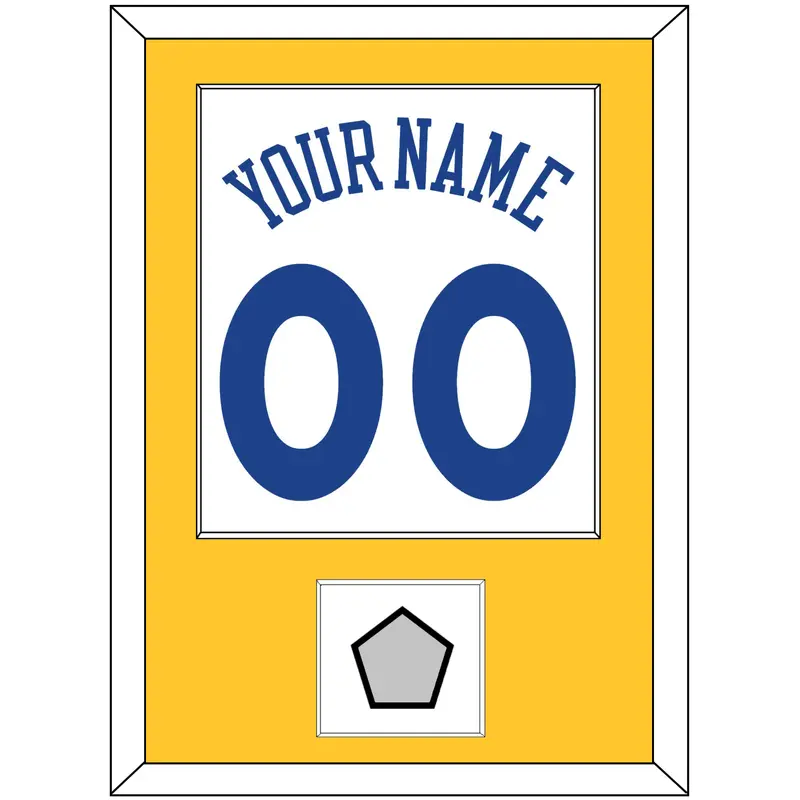 Golden State Name & Number With Champions Patch - Home White (2010-2019) - Single Mat 2