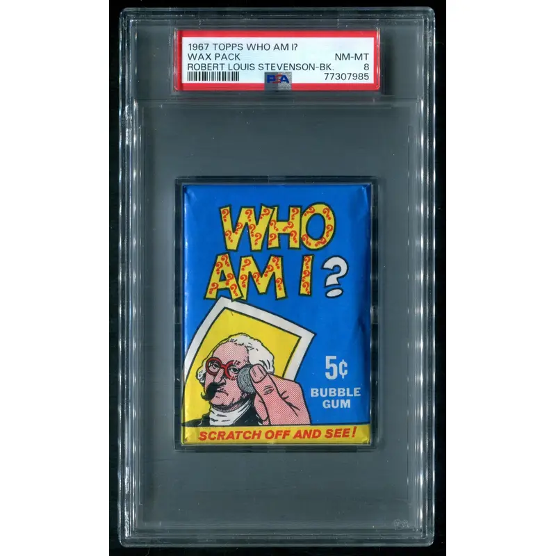 1967 Topps Who Am I? Unopened Wax Pack (Stevenson Back) PSA 8 *7985