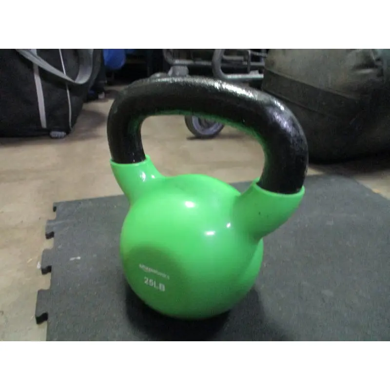 Used Amazon Basics 25 Lb Vinyl Coated Kettlebell