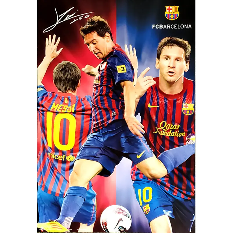 Lionel Messi "Triple-Action" FC Barcelona Soccer Poster - GE (Spain)