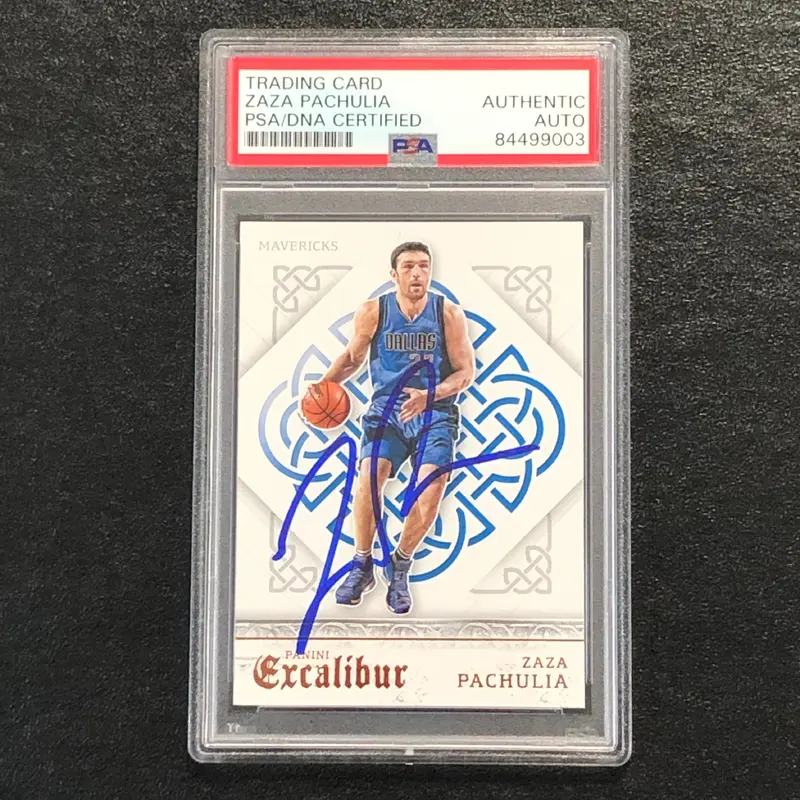 2015-16 Panini Excalibur #133 Zaza Pachulia Signed Card AUTO PSA Slabbed Mavericks