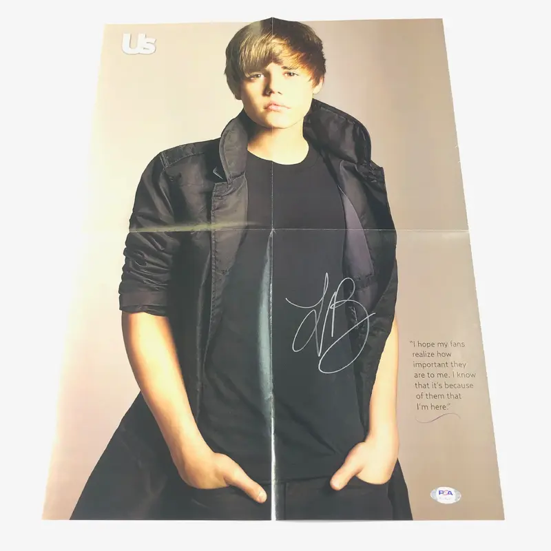 Justin Bieber Signed Poster PSA/DNA Autographed