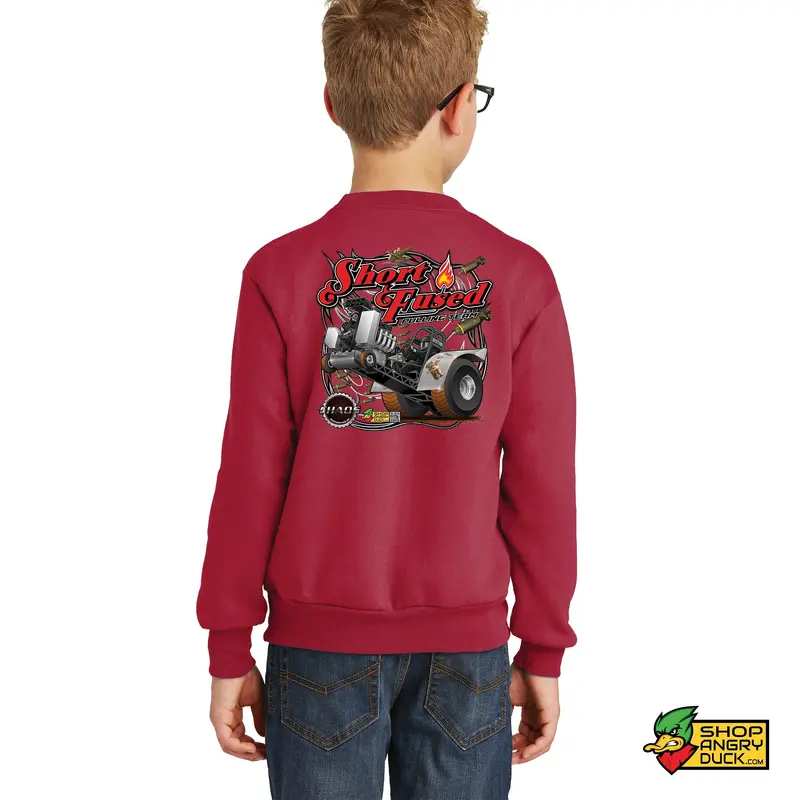 Short Fused Pulling Team Youth Crewneck Sweatshirt