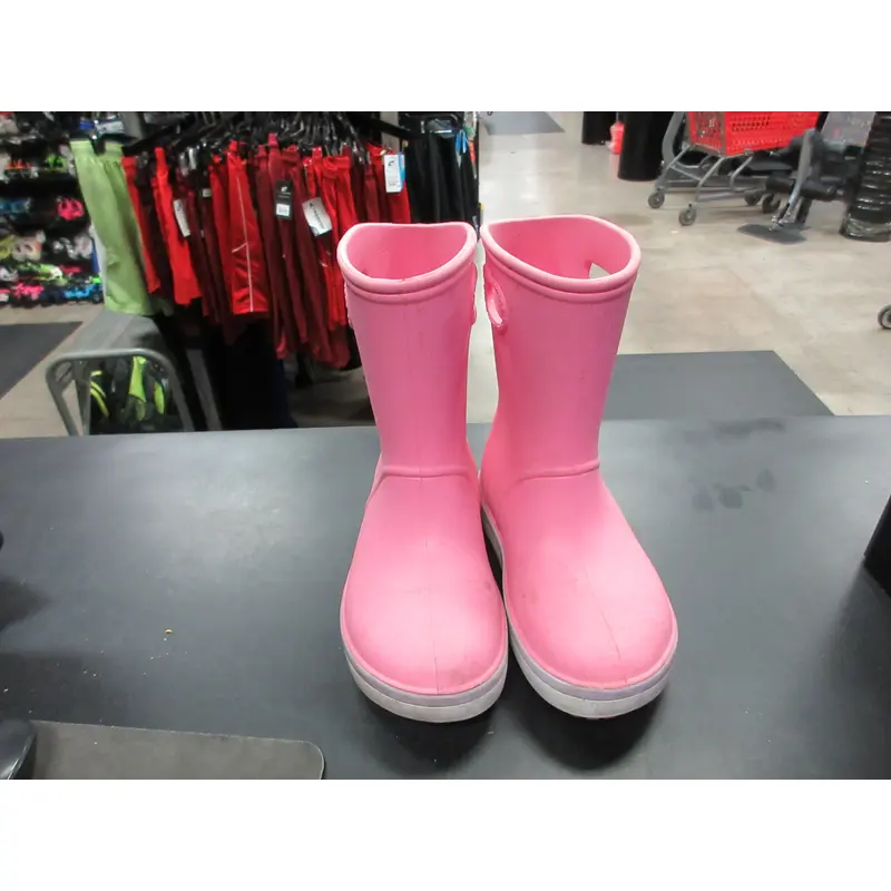 Used Crocs Pink Size 1 Rain Boots