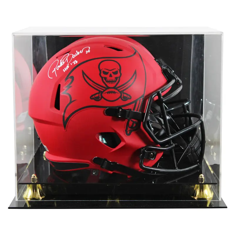 Buccaneers Ronde Barber "HOF 23" Signed Rave F/S Speed Rep Helmet W/ Case BAS W