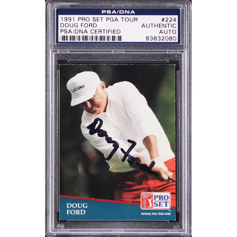 Doug Ford Authentic Signed 1991 Pro Set PGA Tour #224 Card PSA/DNA Slabbed
