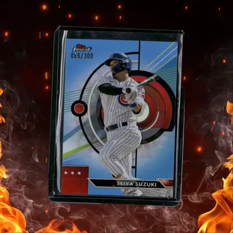 2023 Topps Finest Sky Blue Refractor Seiya Suzuki 089/300 #96