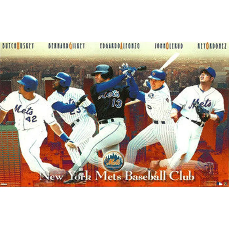 New York Mets "Superstars '98" Poster (Olerud, Ordonez, Alfonzo, ++) - Costacos Sports
