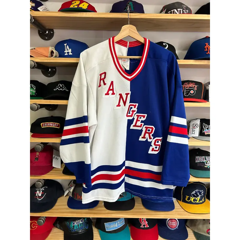 Vintage New York Rangers CCM Split Jersey Large