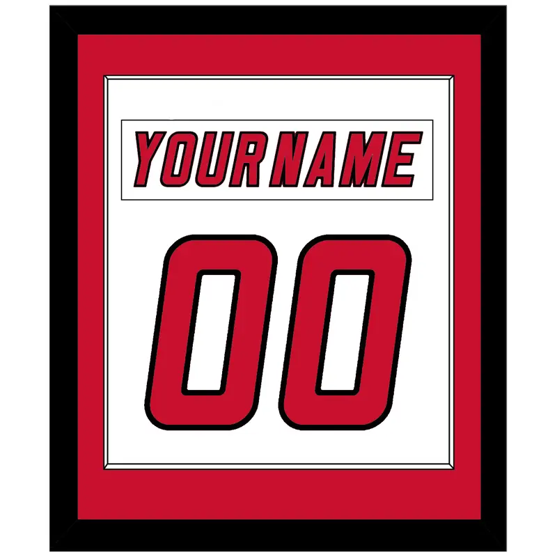 Carolina Nameplate & Number (Back) Combined - White Jersey (2000-2007) - Single Mat 1