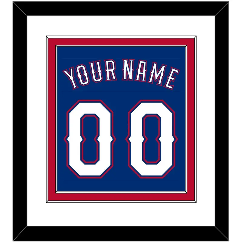 Texas Name & Number - Alternate Blue (2016-2019) - Double Mat 1