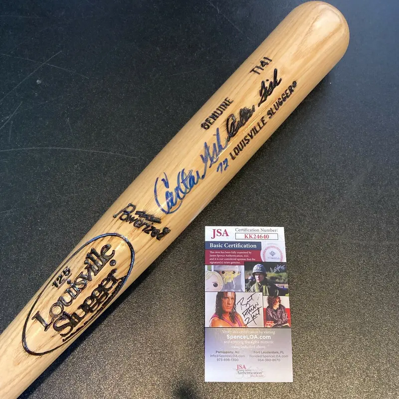 Carlton Fisk Signed Louisville Slugger Game Model Baseball Bat JSA COA