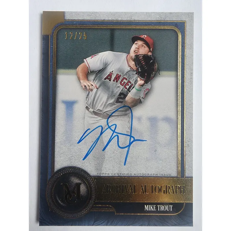 Mike Trout 2019 Topps Museum Collection Archival Auto #12/25