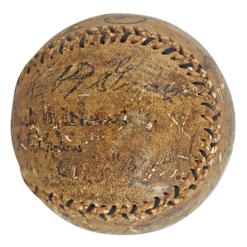 MLB Immortals (10) Ruth, Mathewson, McGraw, Foxx, Speaker Signed Baseball JSA