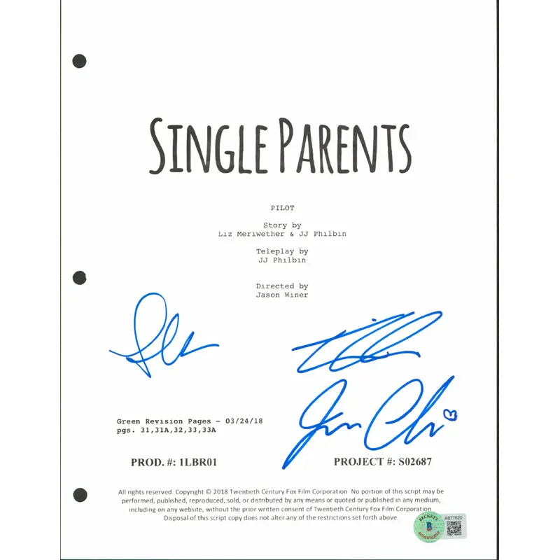 Single Parents (3) Killam, Meester & Choi Signed Script Cover BAS #AB77620