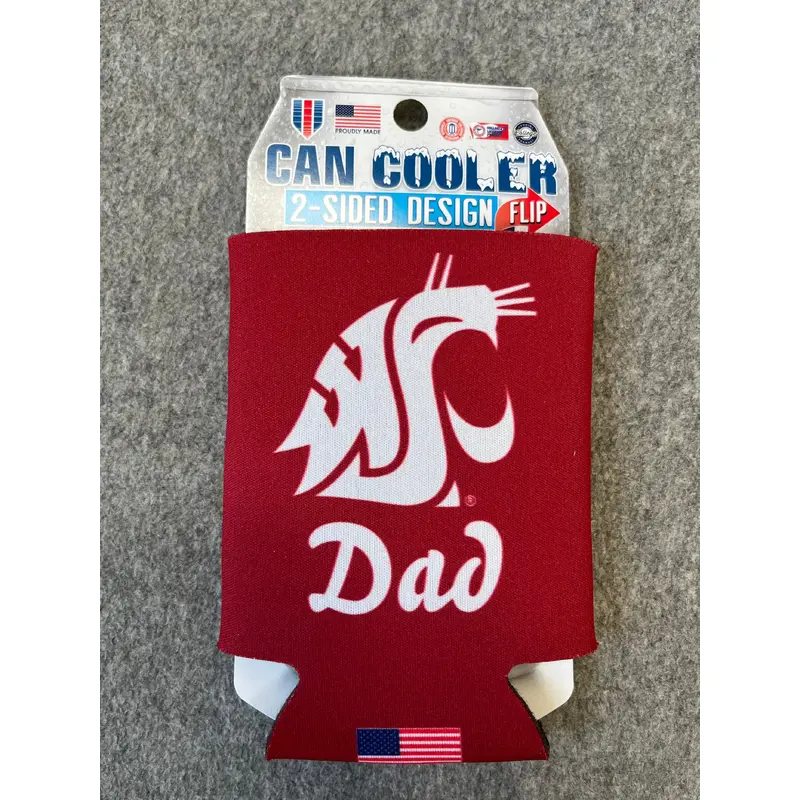 WSU Dad Can Koozie 12 oz