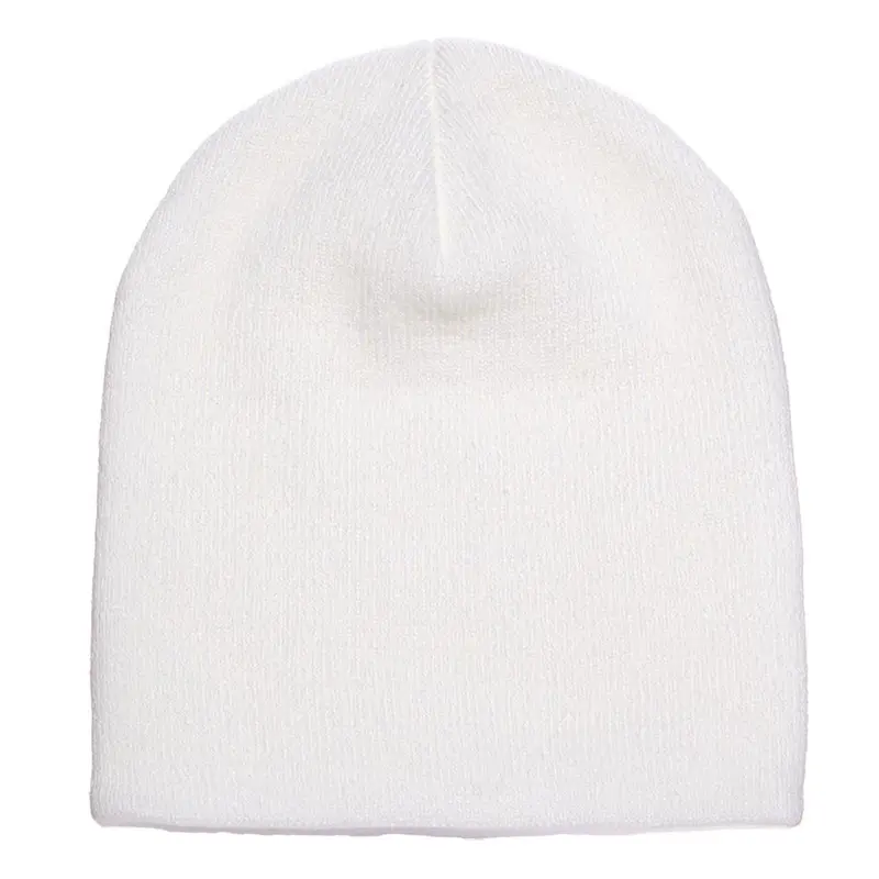 Yupoong Short Beanie - Hvid