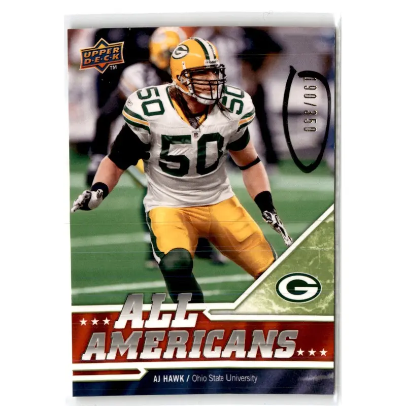 2009 Upper Deck Draft Edition Green 350 A.J. Hawk #290 90/350