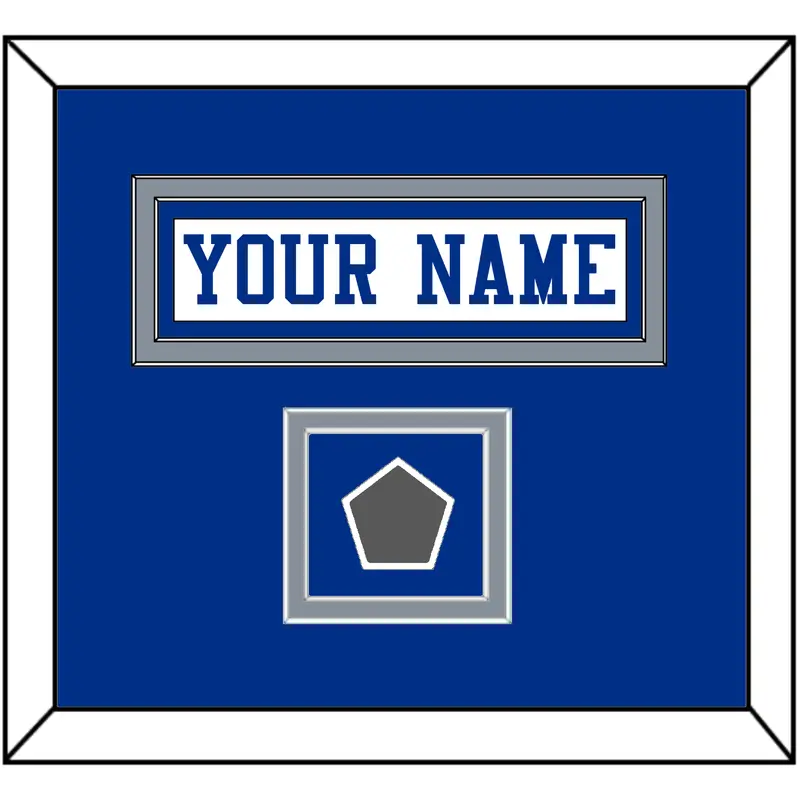 Dallas Nameplate & Super Bowl Jersey Patch - White Jersey - Double Mat 4